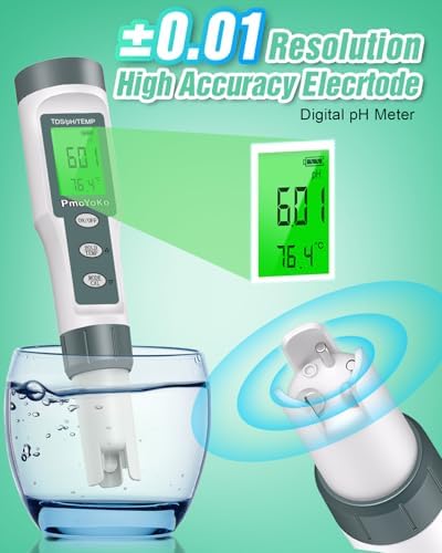 pH Meter, 3-in-1 TDS Meter Digital Water Tester with 0.01 High Precision - Image 3