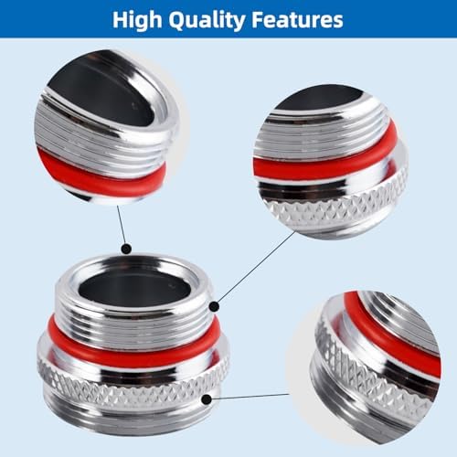 18pcs Brass Faucet Adapter Kit, Metal Faucet Aerator Adapter, Male Female - Image 5