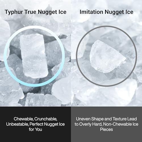 Typhur Nugget Ice Maker Countertop, Self-Cleaning Pump, Titanium Silver - Image 3