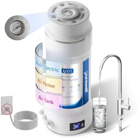 Purewell U01 Electric-Free Tankless Reverse Osmosis Water Filtration System by Purewell