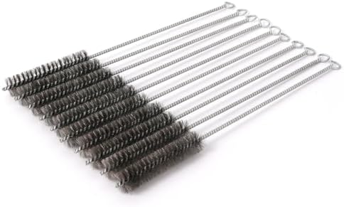12 Inch Pipe Cleaning Brush Set with Stainless Steel Bristles, Steel Wire Tube Brush Kit for Auto Parts Polishing, Machining, Bottles, Tubes, Etc.（20mm-10pcs） by WMXXBRU