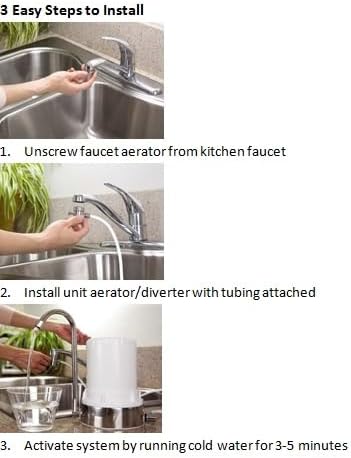 COUNTERTOP Water Filter with Alkaline Minerals & ANTIOXIDANTS - White White, AYRO Home & Travel Plus - Made in USA - Image 5