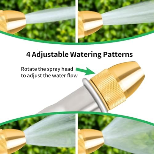 AUTOMAN Garden Hose Nozzle Sprayer, 2 Pack High Pressure Spray Nozzle, 100% Metal Water Hose Nozzle, 4 Patterns Watering Nozzle, Heavy Duty Garden Nozzle for Watering Plants & Lawns, Washing Cars - Image 4