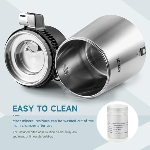 CO-Z 4L Brushed Stainless Steel 750W Countertop Water Distiller, Glass Pot - Image 4