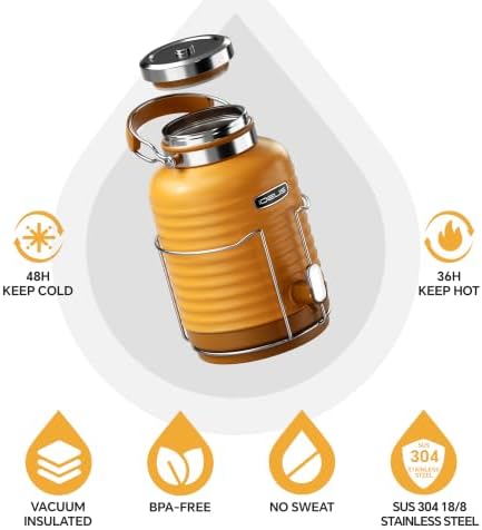 IDEUS Insulated Beverage Dispenser 1.4gal, Drink Container Sunset B-type - Image 2