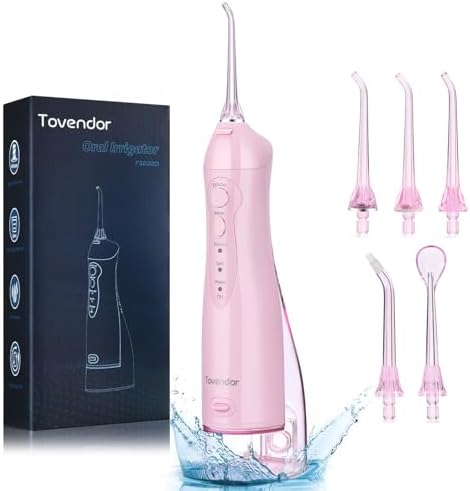 TOVENDOR Electric Water Flosser, Cordless Dental Oral Irrigator for Teeth by Tovendor