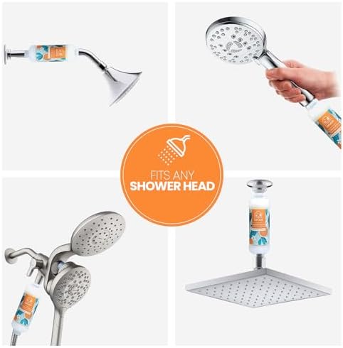 LIFLASH Vitamin C Shower Filter for Hard Water, Aromatherapy Softener Purifier, Help with Softer Skin and Hair Enhancement, for Universal Output Showerhead, Easy Installation (SUMMER CITRUS) - Image 6