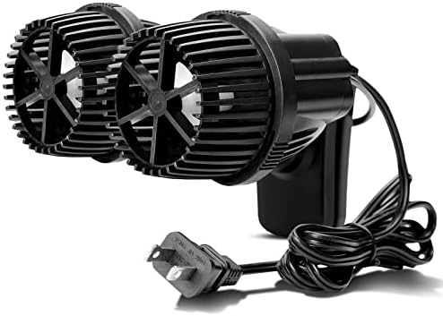 hygger 4200GPH Double Head Aquarium Circulation Pump, Quiet 12W Aquarium Wave Maker, with Strong Magnetic Suction Base, 360°Adjustable Power Head, for 110~240 Gal Tank by hygger