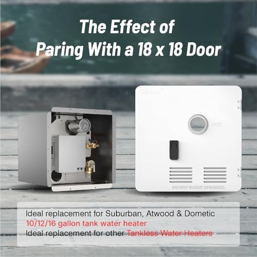 Ranein 18x18 Inches RV Water Heater White Door - Image 3