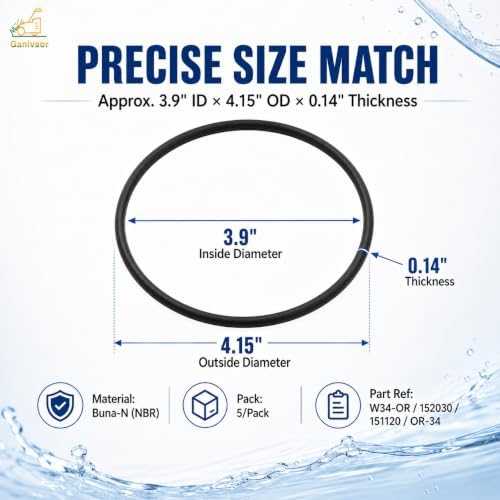 151120 o-Ring for Pentek Water Filter Housing （5 Pack） - Image 4