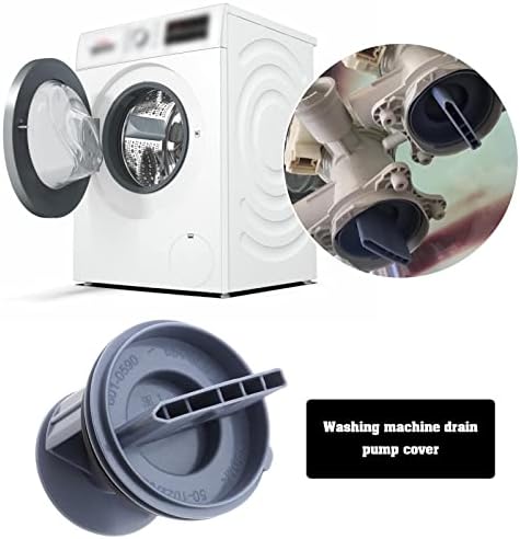 Washer Drainage Pump Drain Outlet Seal Cover Plug Compatible with Siemens Compatible with Bosch Washing Machines Drain Pump Fluff Filter - Image 2