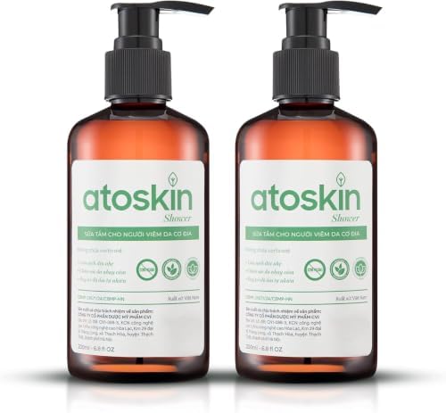 Atoskin Shower Gel (2 Pack) - for Eczema, Psoriasis, Dermatitis, and Anti-Itch Relief - Maximum Strength for Both Kids and Adults (13.6 oz) by ATOSKIN