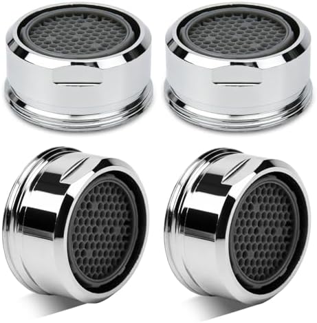 4Pcs Faucet Aerator Replacement, 7/8" 22mm Honeycomb Anti-Splash High Flow Water Saving Sink Aerators M22 Male Thread, Universal Bathroom Kitchen Faucet Parts by YTkavq