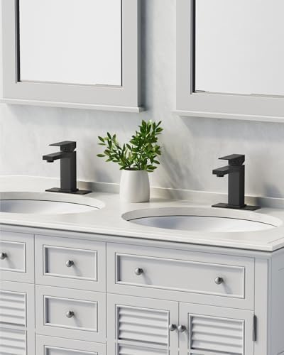 Midanya Bathroom Faucets 1 Hole Single Handle,Matte Black,2 Pack - Image 3