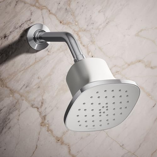 KOHLER 37722-G-CP Cinq Square Single-Function Filtered Showerhead, Five-Layer Filtration, 1.75 GPM, Contemporary Design, Easy to Clean, Polished Chrome - Image 2