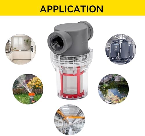3/4'' Female NPT in-Line Strainer - Garden Hose Filter for High Pressure Washer, Sediment Filter with 200 Mesh Stainless Steel Screen (3/4'' 200 Mesh) - Image 6