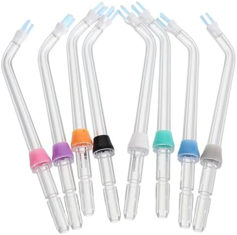 8pcs Oral Irrigator Jet Heads: Water Flosser Heads Replacement Jet Tips for Travel - Assortment Water Toothpick Attachments Compatible with Most Oral Irrigators by VINTORKY