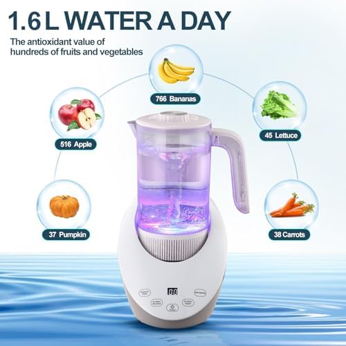 Hydrogen Water Ionizer Machine,Hydrogen Water Pitcher,Hydrogen Alkaline Water Generator Electrolysis Jug,Hydrogen Bottle with SPE and PEM Technology, Balanced pH Water Ionizer (Water Machine) - Image 5