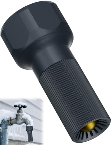 3/4-Inch Thread Faucet Freeze Protection Valve, Freeze Proof Faucet Cover for Outdoors, Winter Frost Proof Auto Temperature Control for Garden, Lawn & Yard Spigot, Black, 1Pack by Mokeyder