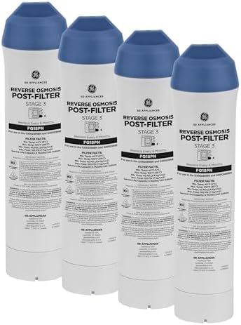 GE Pre & Post Filter Compatible with Select GE Under Sink Filtration Systems Including GXRQ18NBN, GNRQ18NBN, GXRV40TBN, Replace Every 6 Months, FQ18PN (Pack of 8) by Unknown