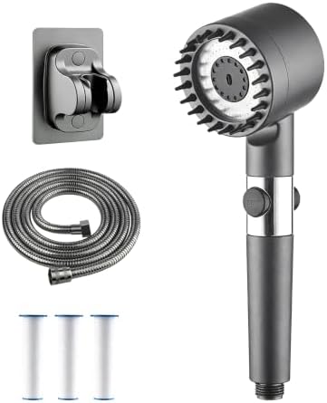 High Pressure Handheld Filtered Shower Head with 4 Spray Modes by Ecoflick