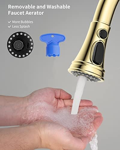 Hibbent Pull Down cUPC Certified Faucet Head Replacement, 15 Adapters - Image 3