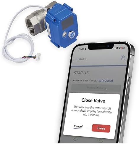 EcoPure Motorized Shutoff Valve for Water Softeners – Remote & Manual Water Control Accessory Compatible with EcoPure EPW140 by EcoPureWaterSolutions