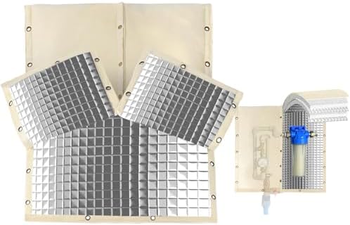 TOHONFOO 4-Way Open Backflow Preventer Pipe Cover Outside, 24"Wx24"H, Beige by TOHONFOO