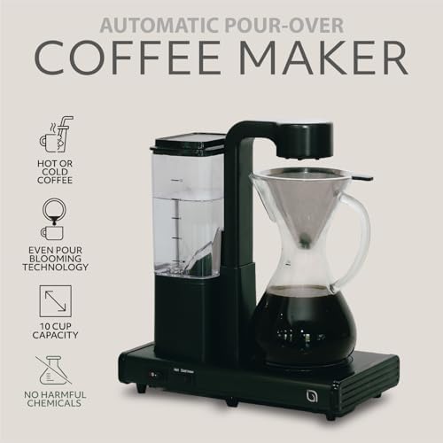 WILLOW 8 Cup (42 oz) Pour Over Coffee Maker - Automatic Drip Coffee Maker & Coffee Machine, Glass Carafe, Reusable Metal Filter, Hot & Iced Brew, Auto Shut-Off, Eco Brewer with 99% Recycled Materials - Image 2