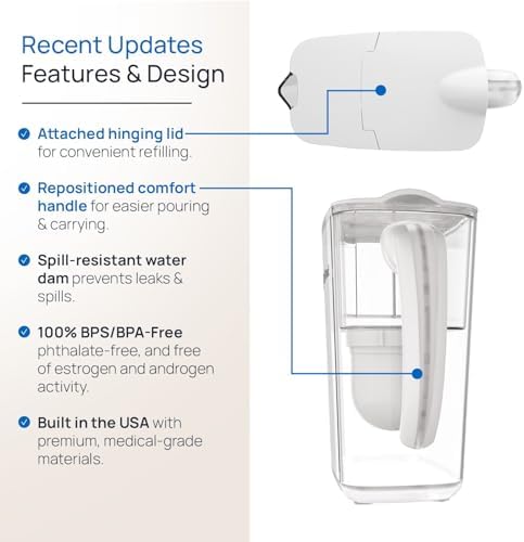 Clearly Filtered Water Filter Pitcher, 10 Cup BPA Free Water Filtration - Image 4