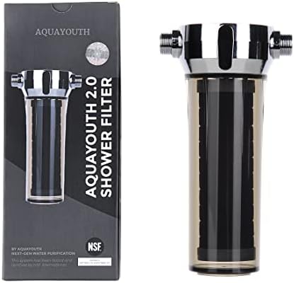 AQUAYOUTH 2.0 Carbon Shower Head Filter System | Removes Chlorine, Heavy Metals, And More | Great For Dry Skin/ Hair, And More | NSF Certified by AQUAYOUTH
