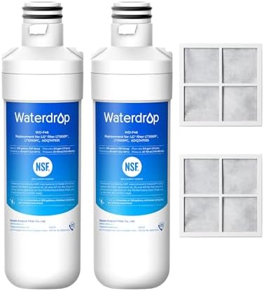Waterdrop LT1000PC Refrigerator Water Filter and Air Filter, 2 Combo by Waterdrop