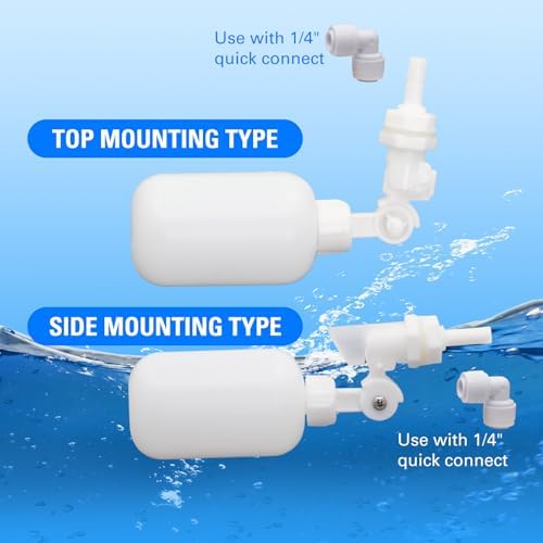 1/4 inch Tube Float Valve Kit Refrigerator Water Line Kit for RO Water Reverse Osmosis System, for Fridge IceMaker RO Systems Water Filter 1/4"O.D, 50 FT Water Tubing+2 float ball valve +16connectors - Image 4