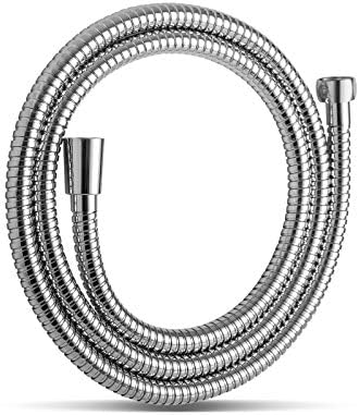 OFFO Shower Hose, Kink Free Stainless Steel Shower Hose Attachment Electroplating Handheld Shower Head Hose Flex Hoses Extension with Brass Insert & Nut for Pet Bathing Cleaning 60 in, Chrome by OFFO