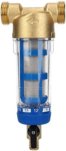 Alomejor Spin Down Sediment Water Filter 50 Micrometer Reusable PreFilter for Whole House, Suitable for Water Heater, Solar Energy, 8.3"x3.5"x2.2" G1 MNPT + G3/4 FNPT by Alomejor