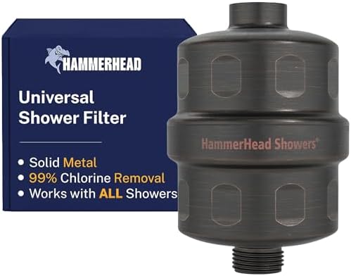 Hammerhead Metal Shower Head Filter, KDF-55 Removes Chlorine & Chemicals by HammerHeadShowers