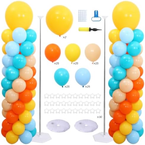 Here Comes the Son Balloon Column Stand Kit Set of 2 for Floor by ZyloonDecoration