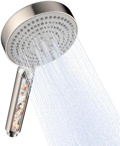 OFFO Handheld Shower Head with Filter, 20 Stage Shower Head with Filters for Hard Water, 6 Modes High Pressure Shower Head to Remove Chlorine, Brushed Nickel by OFFO