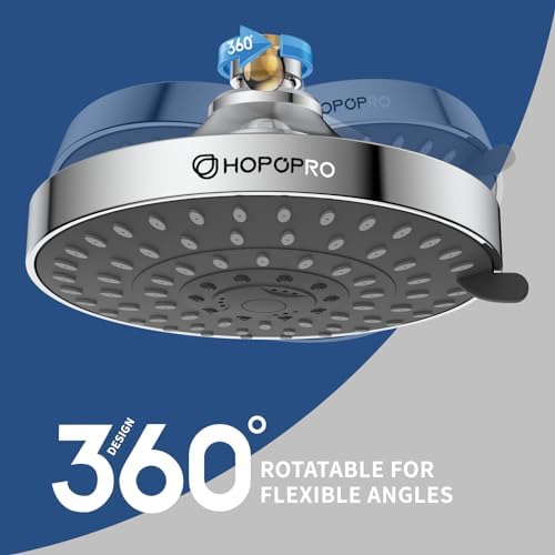 High Pressure Shower Head, HOPOPRO 5-Mode Fixed Showerhead, NBC Recommended - Image 4