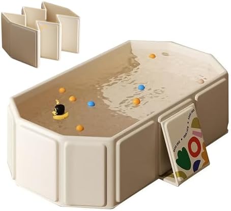 Collapsible Baby Bathtub, Portable & Foldable Bathtub for Newborns to Toddlers, Easy to Store, Lightweight for Home & Travel, SpaceSaver Baby Tubs for Kids by DUSHARKFUN