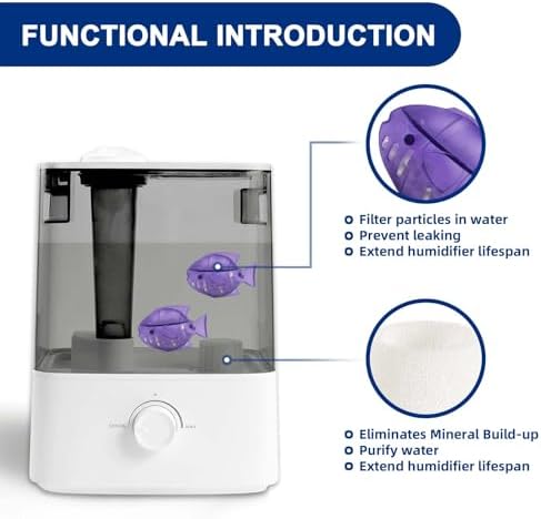 Top-Fill Humidifier Replacement Filter for Levoit Dual150 Dual200S Classic160 Classic300(S) LV600S LV600HH OasisMist450S - Image 3
