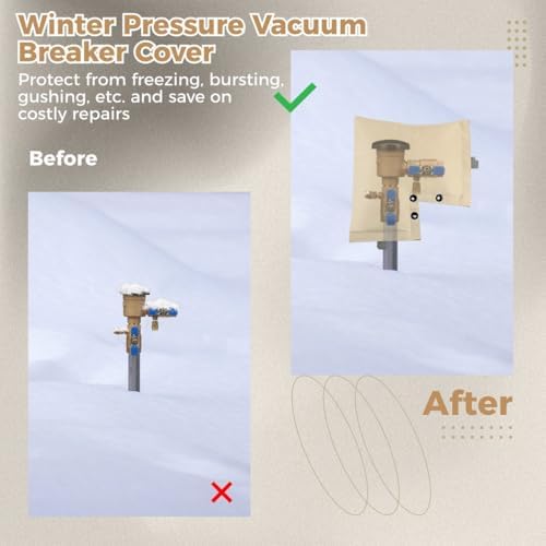 Outdoor Insulated Sprinkler Valve Covers, 2-Pack Water Well Pump Protectors, 5-Layer Backflow Breaker Cover for Harsh Weather - Image 5