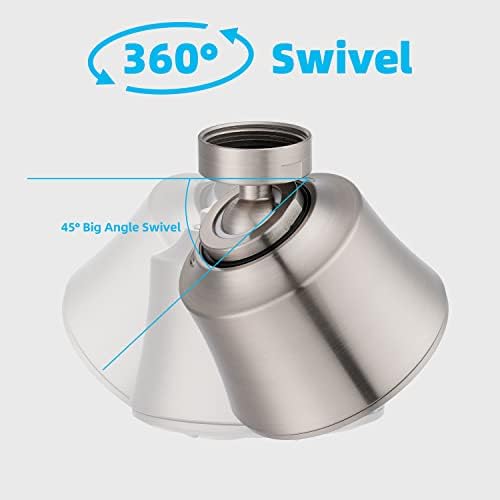 Kitchen Sink Faucet Head 4-Mode, 360° Swivel Faucet Aerator, Brushed Nickel - Image 4