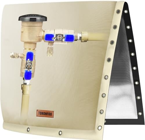 TOHONFOO 2-Way Open Backflow Preventer Pipe Cover Outside, 36"Wx36"H, Beige by TOHONFOO