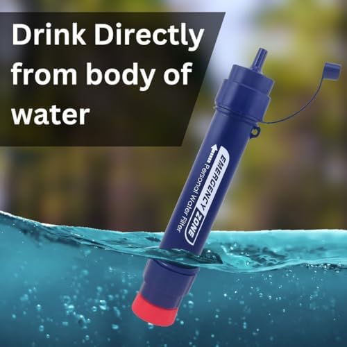 [2 Pack] Portable Water Filter Straw - Reliable Survival Gear for Clean Water, Emergency Survival Purifier | for Hiking, Travel, Camping Gear, and Outdoor Adventures - Image 3