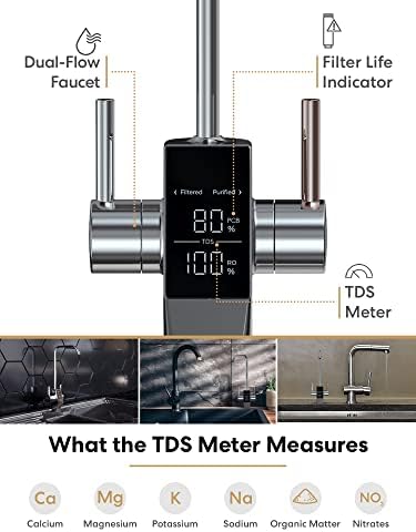 Brio Reverse Osmosis Water Filtration System, 500 GPD, 2:1 Pure to Drain, Tank-Less, Under Sink Faucet Mount - Image 6