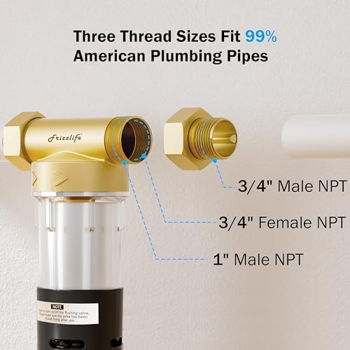 Frizzlife Under Sink Water Filter & Whole House Pre-Filter | NSF/ANSI 53&42 Certified 0.5 Micron Undersink Filter + 40/100 Micron Spin Down Sediment Filter for City/Well Water - Image 7