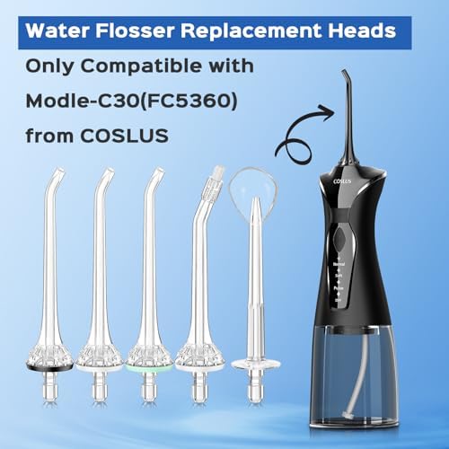 COSLUS Water Flosser Pick for Teeth Tip Mixed Water Flossers Tip 5 Pcs - Image 2