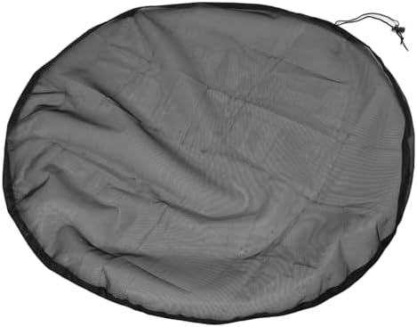 Rain Drum Mesh Cover Polyester Drawstring Screen 35.4 to 39.4 Inch Circular Filter Blocks Leaves Debris Fits Outdoor Garden Water Collection Buckets and Tanks (Dia 100cm) - Image 5