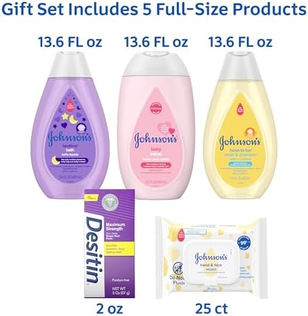 Johnson's Baby Here Comes Baby Gift Set, 5 Items - Image 4